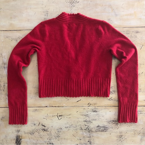 Anthropologie Sleeping on Snow Scalloped Edge Crop Cardigan - Picture 5 of 7